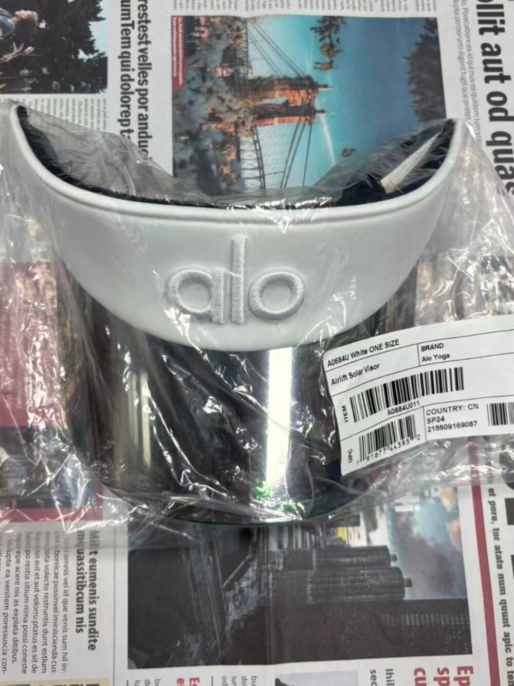 Alo Yoga Solar Visor White Sports Sun Hat 🧢 Sun Protection Hat ☀️ - Picture 4 of 4
